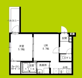 フジパレス西湊III番館【1階】の間取り