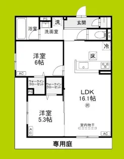 ファブール東羽衣【1階】の間取り
