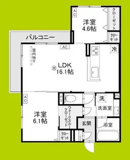 ファブール東羽衣【2階】の間取り