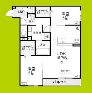 ファブール東羽衣【3階】の間取り