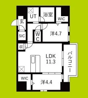 スプランディッドX(テン)【13階】の間取り