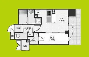 la Waison NAMBA west【7階】の間取り