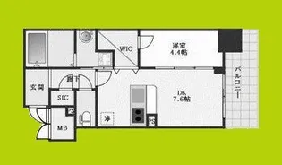 la Waison NAMBA west【7階】の間取り