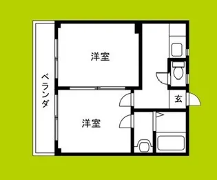 ヴィラナリー浜【2階】の間取り
