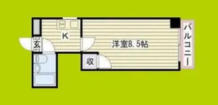 シティアーク上町台【3階】の間取り