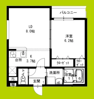 フジパレス堺北長尾III番館【1階】の間取り