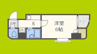 オーキッドコート玉造【6階】の間取り