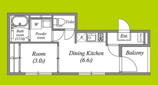 ハーモニーテラス港晴【1階】の間取り