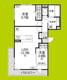 AZU GRACE【2階】の間取り