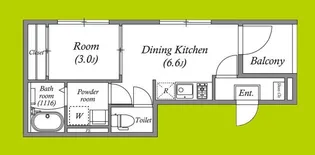 ハーモニーテラス港晴【1階】の間取り