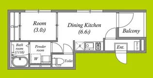 ハーモニーテラス港晴【3階】の間取り