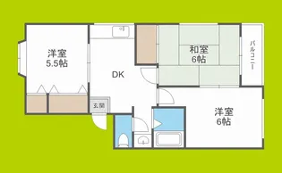 パークサンハイツ【2階】の間取り