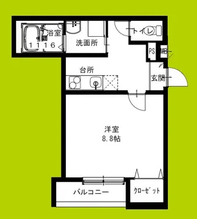 フジパレス今川公園東III番館【1階】の間取り