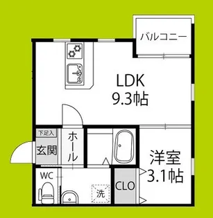 Grace下六万寺町【2階】の間取り