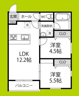 Grace下六万寺町【2階】の間取り
