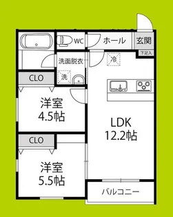 Grace下六万寺町【3階】の間取り