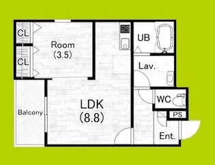 (仮称)ジーメゾン高石リュクス【3階】の間取り