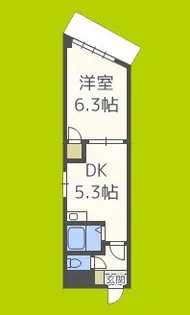大橋マンション【1階】の間取り