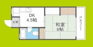 メゾン阪南【6階】の間取り