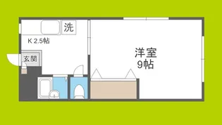 筆ヶ崎マンション【3階】の間取り