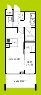F-Crest Shin-Osaka【4階】の間取り