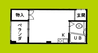 ツインハイツA【3階】の間取り