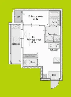 ジーイーディス【2階】の間取り