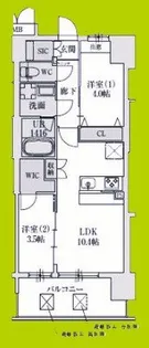 スプランディッドあびこ駅前【3階】の間取り