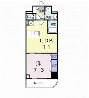メゾンフロールIMAKUBO【4階】の間取り
