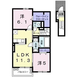 メゾン・ド・ユリー【2階】の間取り