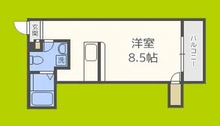フェリオ南津守【2階】の間取り