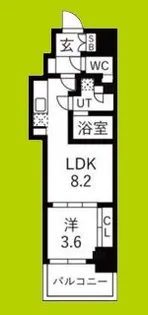 ミラージュパレス本町Depart【7階】の間取り