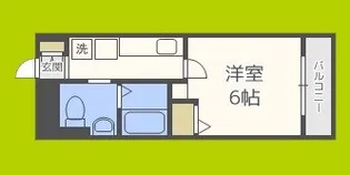エグゼ難波南【9階】の間取り