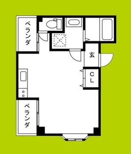 ツインハイツB【2階】の間取り