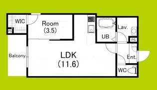 ジーメゾン鳳南ルシア【1階】の間取り
