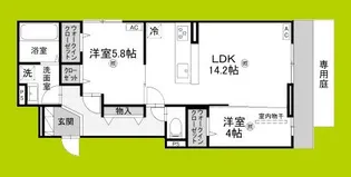 ディーレガシー中百舌鳥【1階】の間取り