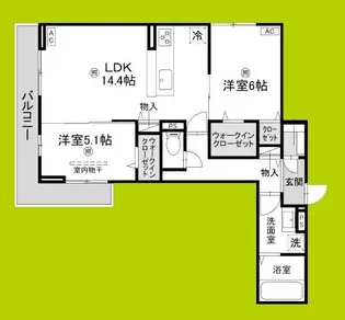 ディーレガシー中百舌鳥【3階】の間取り