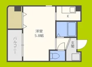 オーキッドコート天神橋【7階】の間取り