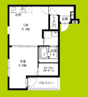 フジパレス北野田VI番館【1階】の間取り