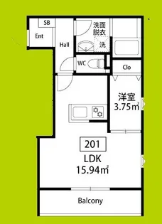 フェリーチェ泉大津【3階】の間取り