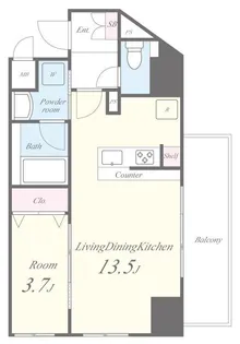 MBC RESIDENCE【5階】の間取り