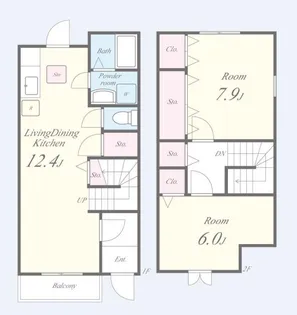クレベール2番館【1階】の間取り