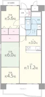 メゾン・ド・グリシーヌ【6階】の間取り