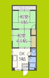 ニューハイムゆたか【1階】の間取り