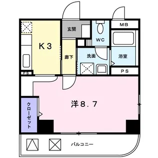 プラティーク ベリエ【3階】の間取り