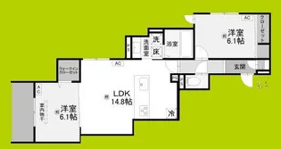ラ メゾン ピック 中百舌鳥II【1階】の間取り
