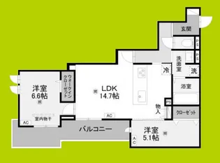 ラ メゾン ピック 中百舌鳥II【3階】の間取り