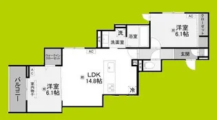 ラ メゾン ピック 中百舌鳥II【3階】の間取り