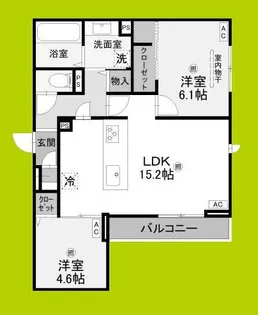 ラ メゾン ピック 中百舌鳥II【2階】の間取り