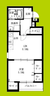 フジパレス高石駅南II番館【1階】の間取り